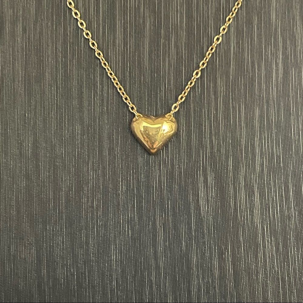 Dainty gold Stainless Steel Heart Necklace
